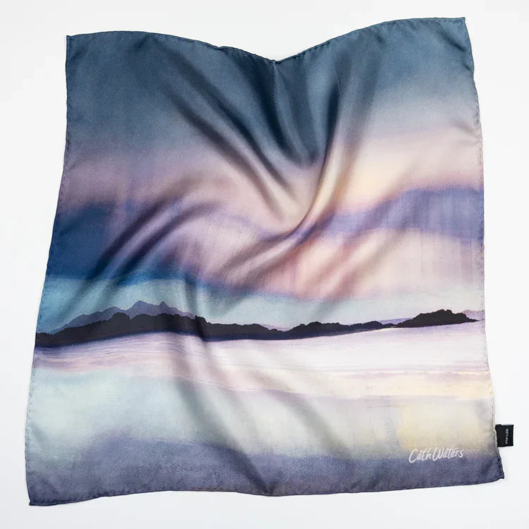 Silk Scarf 'Arisaig Aurora' Camusdarach | Scottish Creations