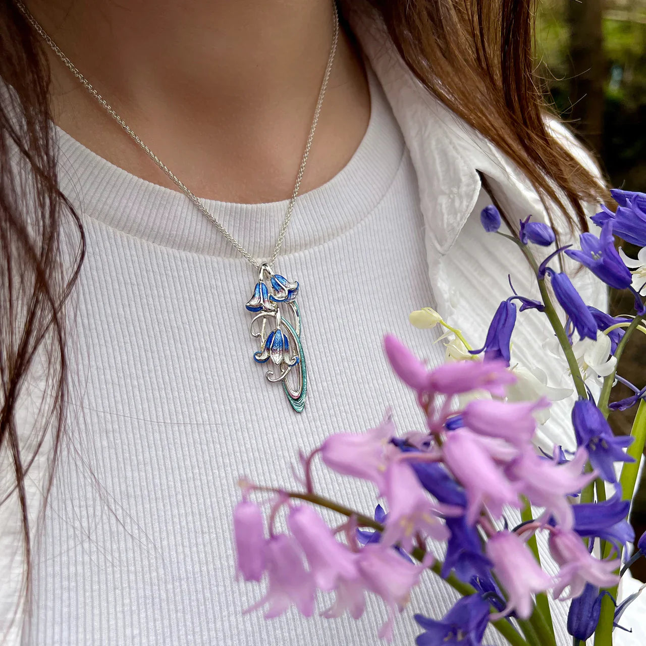 Bluebell Dress Necklace by Sheila Fleet | Scottish Creations