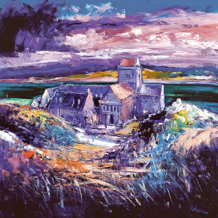 Evening Gloaming, The Abbey, Iona Card | Scottish Creations