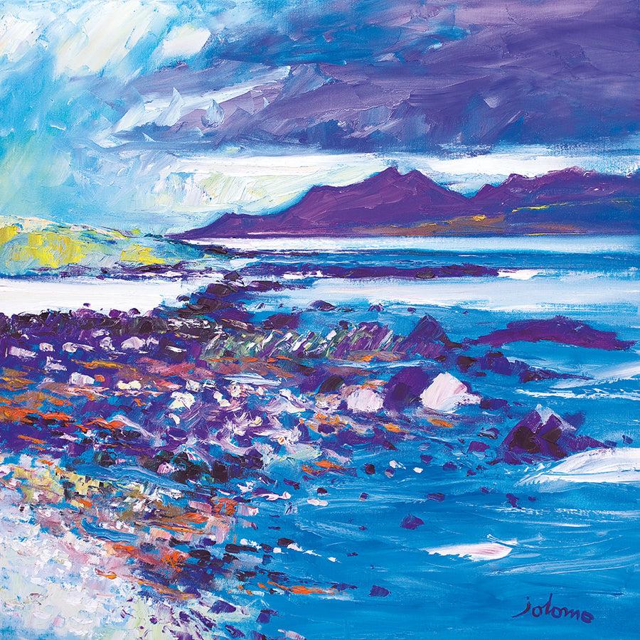 Evening Light on Arran from Inchmarnock Card | Scottish Creations