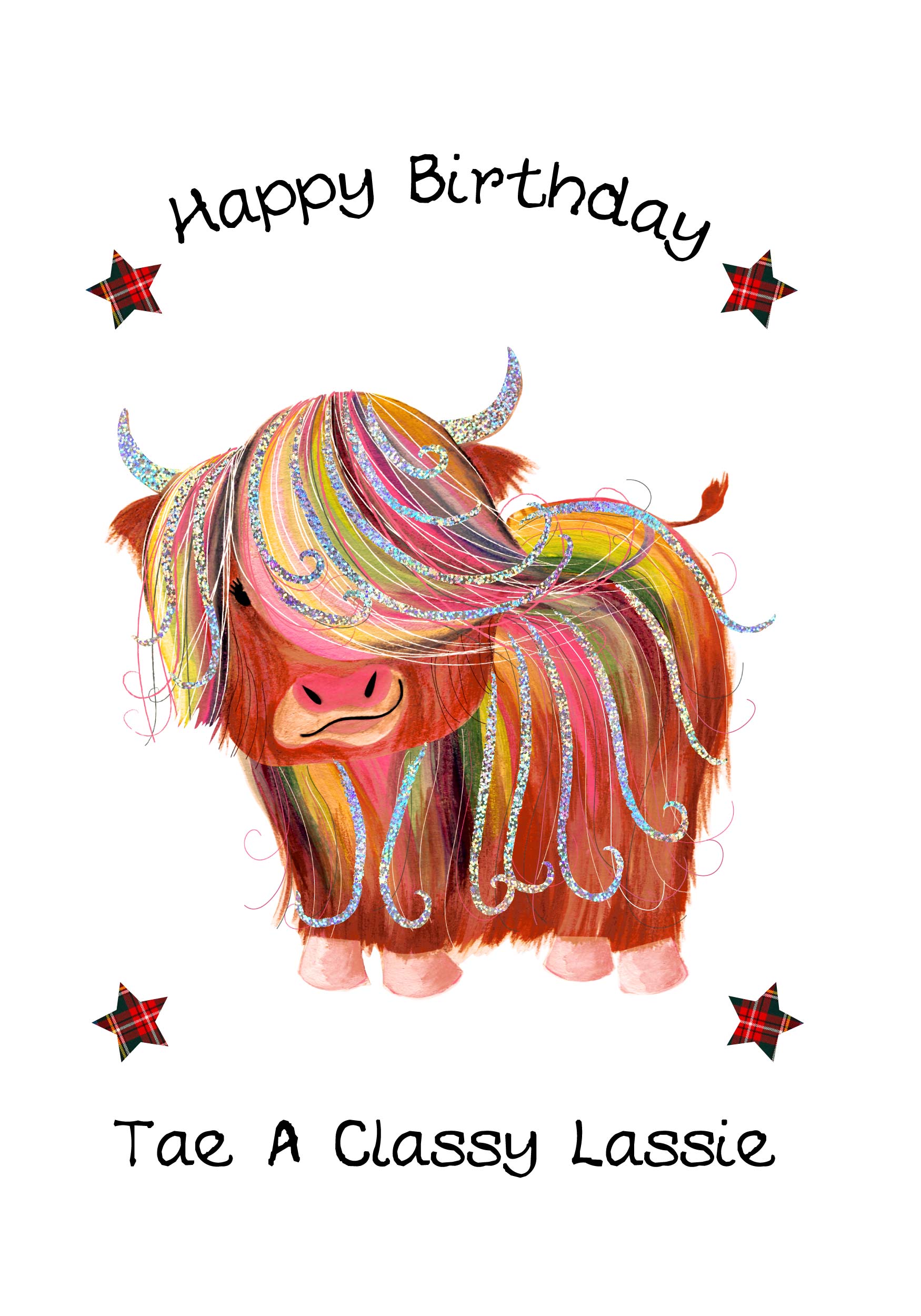 Happy Birthday Classy Lassie Card | Scottish Creations