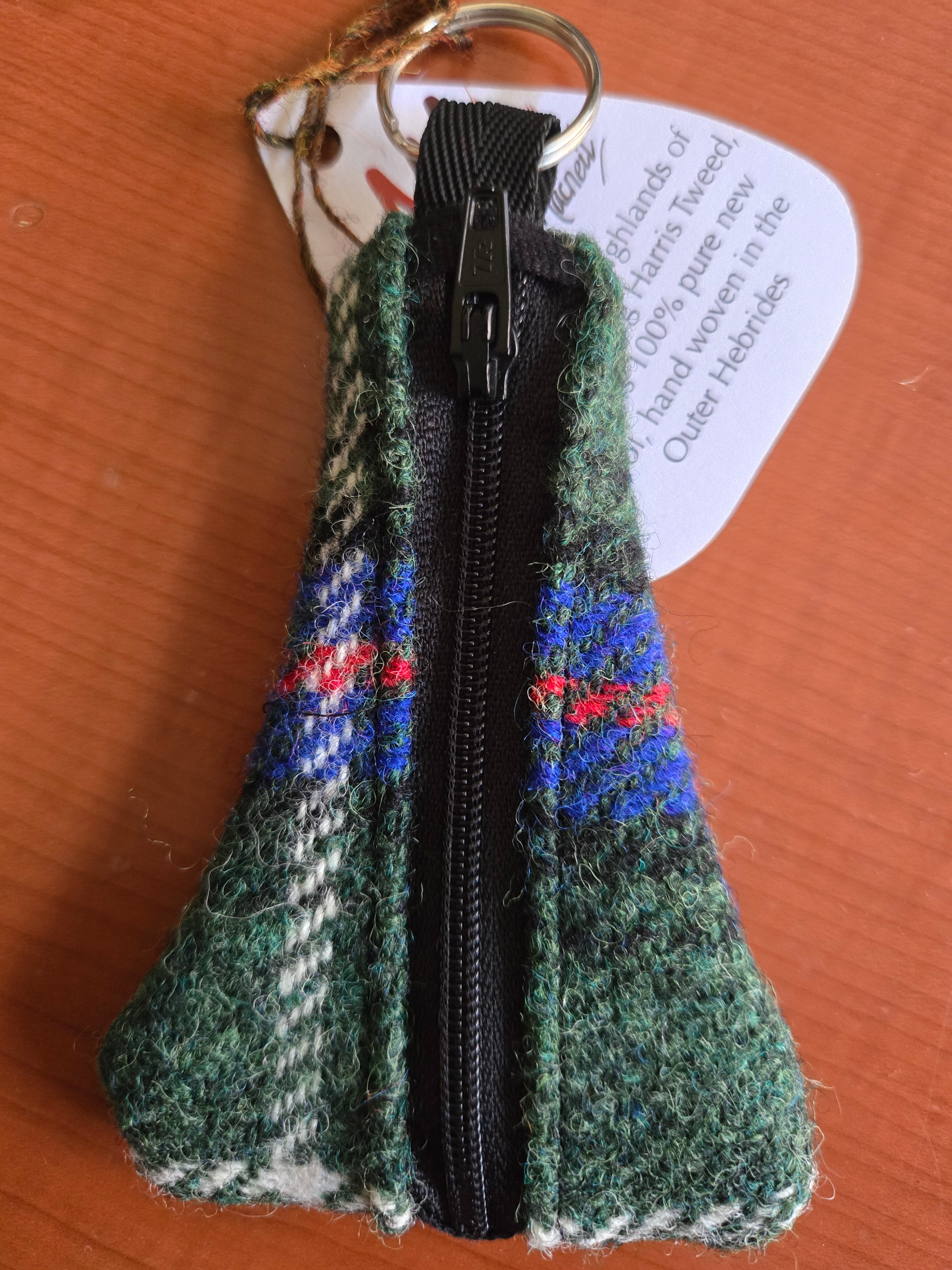 Key Ring Purse in Tartan Harris Tweed | Scottish Creations