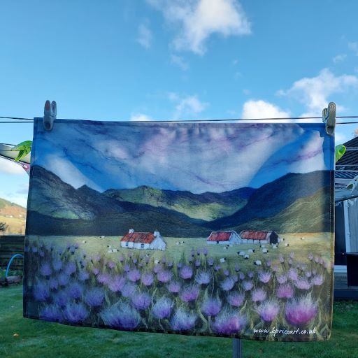 Kitchen Towel - 'Highland Croft - Thistles Bothy' | Scottish Creations