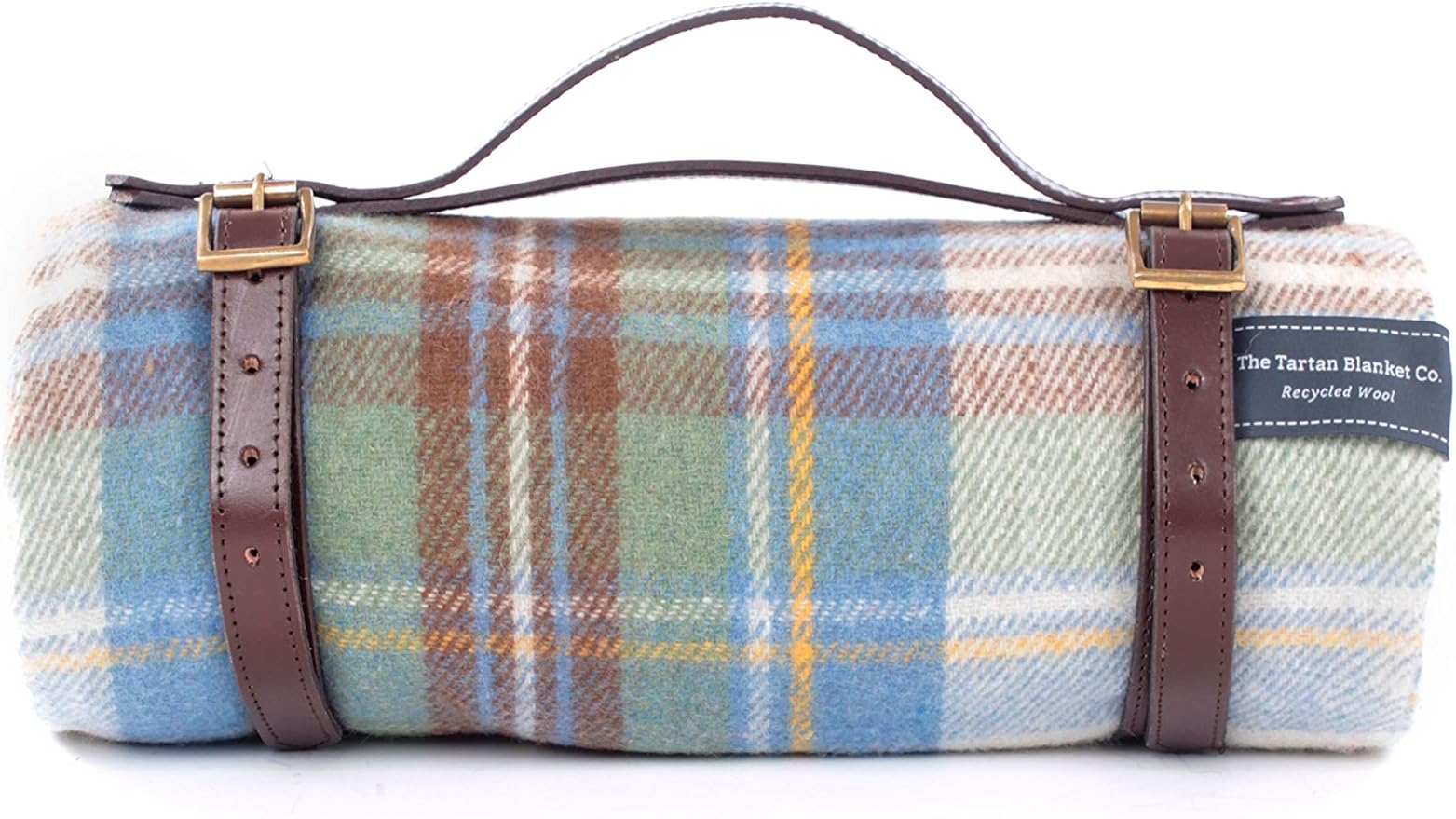 Picnic Blanket in Stewart Muted Blue Tartan | Scottish Creations