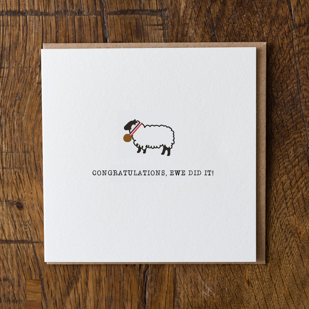 Congratulations, Ewe Did It! Card | Hairy Coo | Scottish Creations