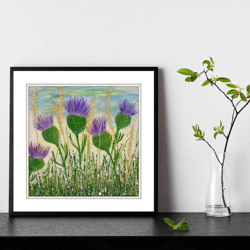 Dancing Thistles Print | Scottish Creations