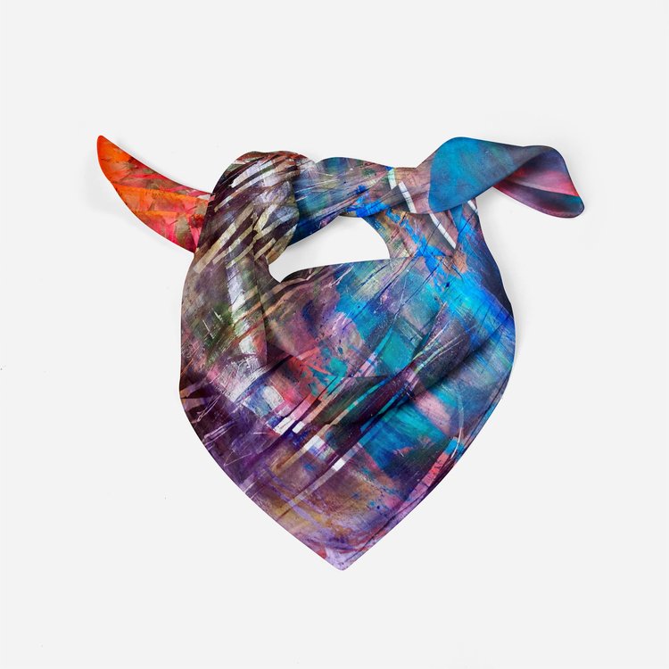 Flaming Reeds Isle of Harris Silk Scarf | Scottish Creations