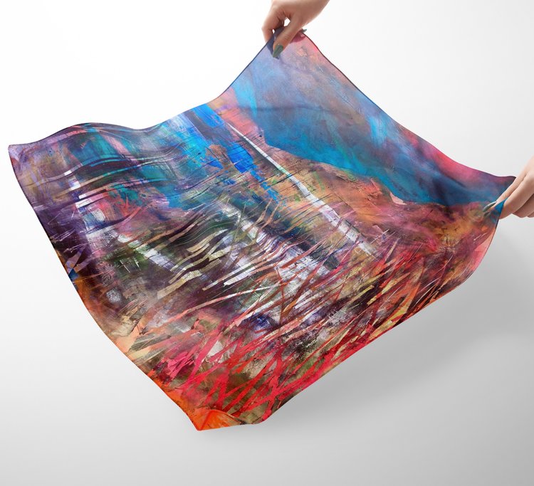 Flaming Reeds Isle of Harris Silk Scarf | Scottish Creations