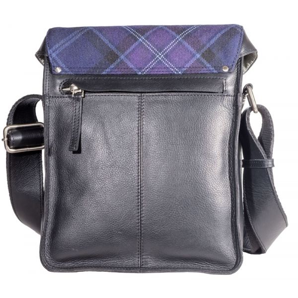 Leather & Scottish Thistle Tartan Cross Body Bag | Scottish Creations