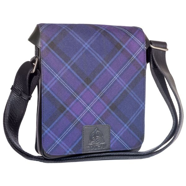 Leather & Scottish Thistle Tartan Cross Body Bag | Scottish Creations