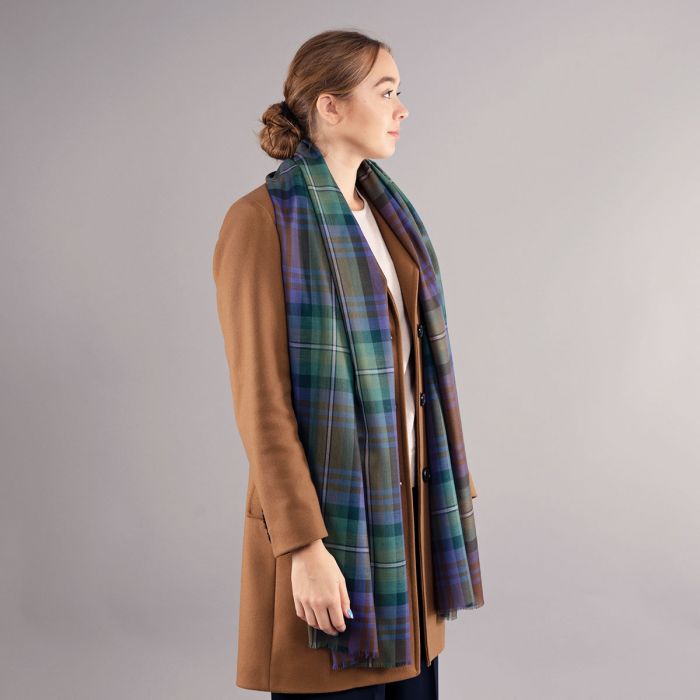 Luxury Extra Fine Merino Stole Isle of Skye Tartan | Scottish Creations