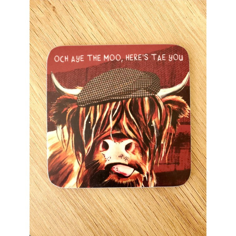 Och Aye The Moo Coaster | Scottish Creations