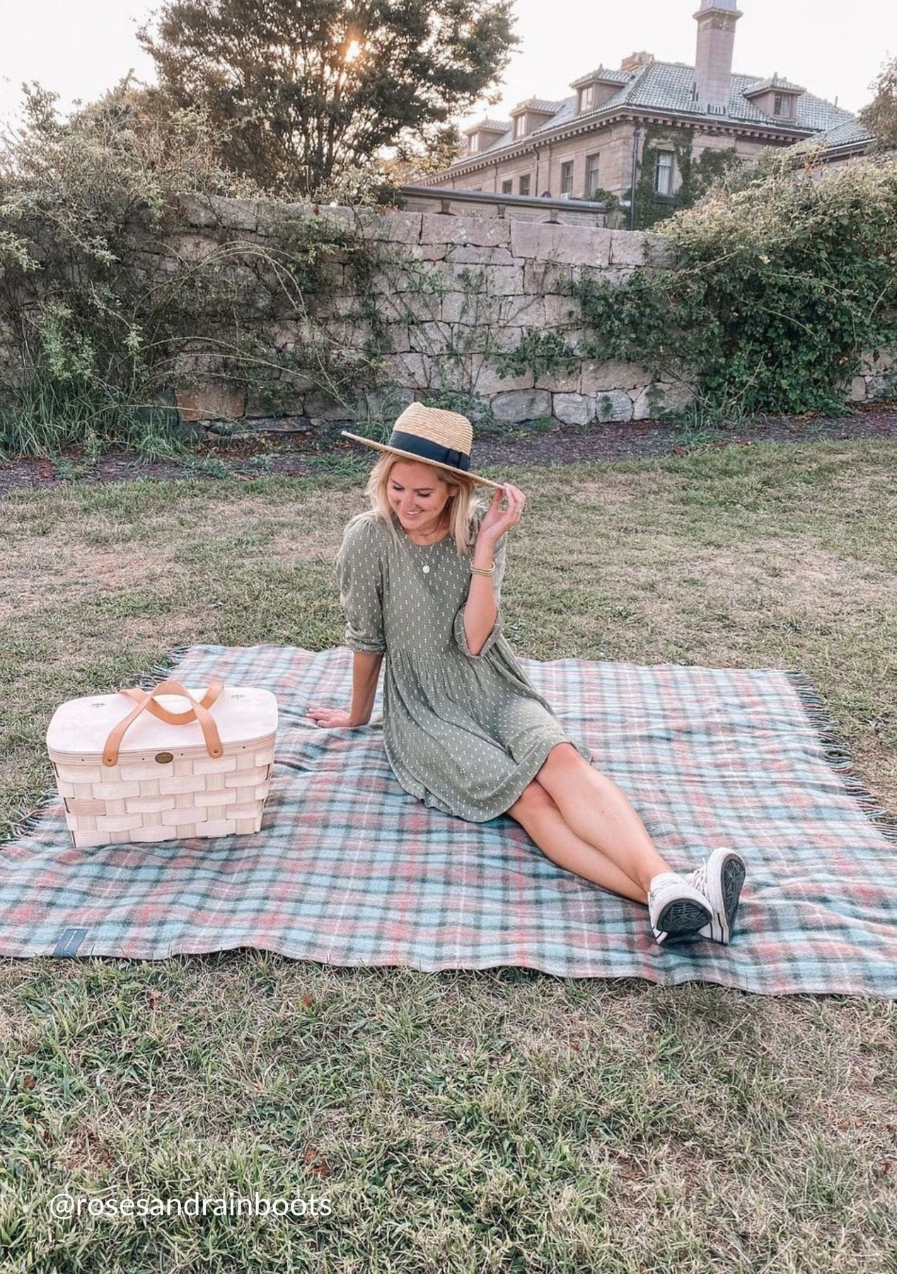 Picnic Blanket in Fraser Hunting Weathered Tartan | TBCo | Scottish Creations