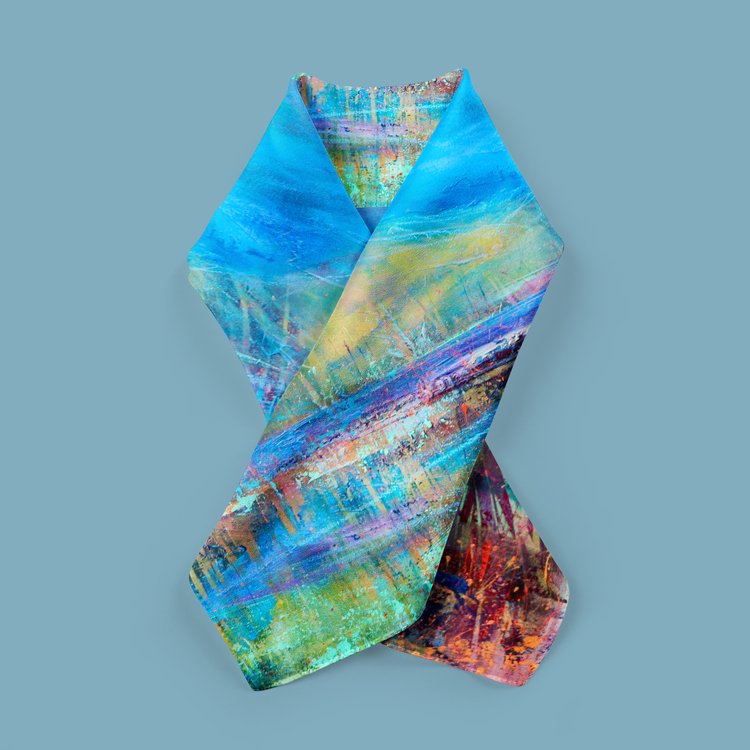 Pond Life Silk Scarf | Scottish Creations