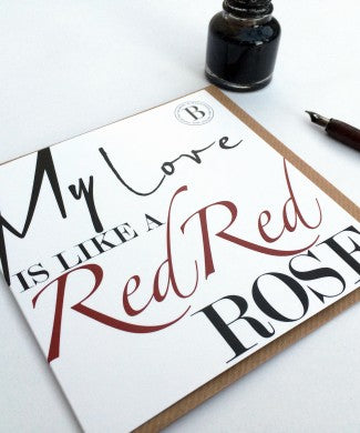 Red Red Rose Card | Scottish Creations