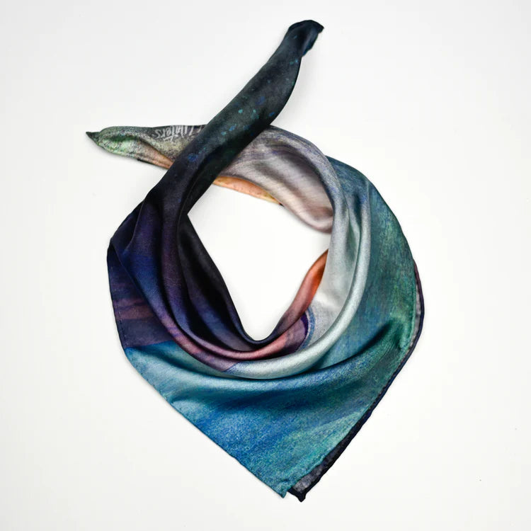 Silk Scarf - Fishing The Little Minch | Cath Waters | Scottish Creations