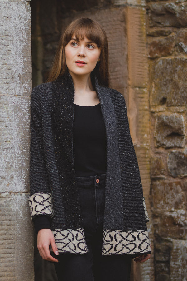 Skye Jacket in Charcoal Merino Wool | Scottish Creations