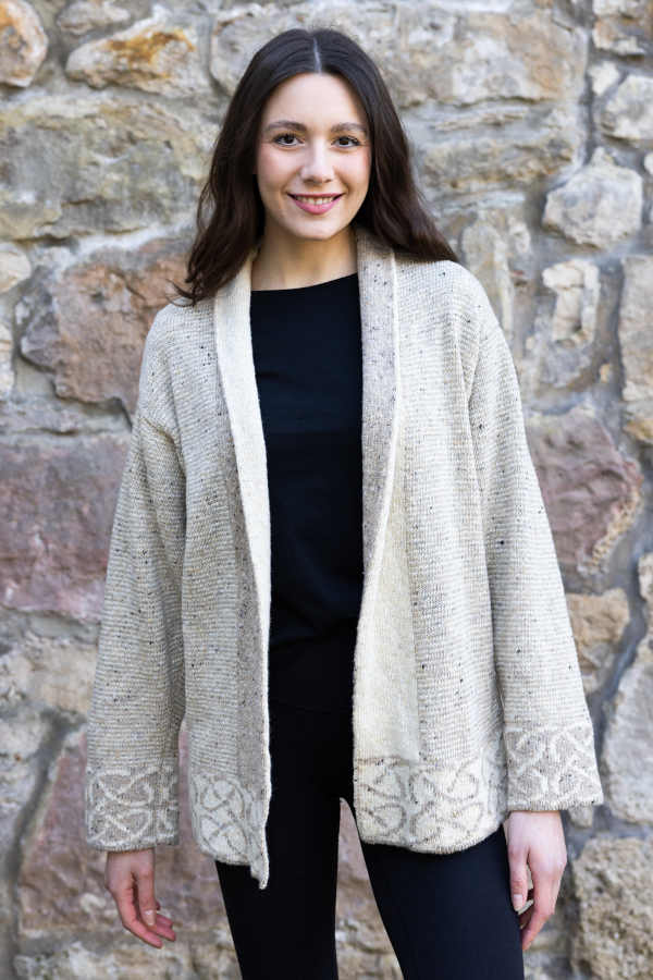 Skye Jacket in Oat Merino Wool | Scottish Creations