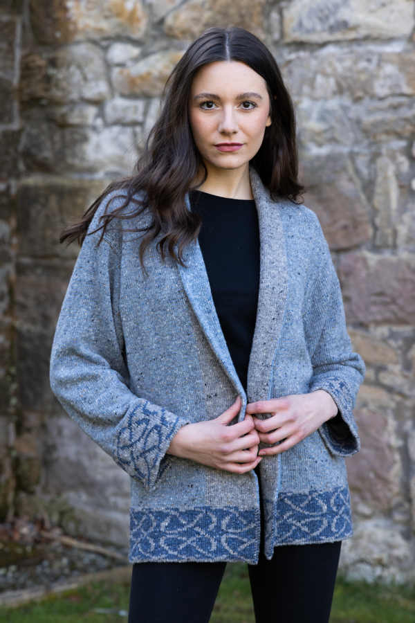 Skye Jacket in Sleet Merino Wool | Scottish Creations