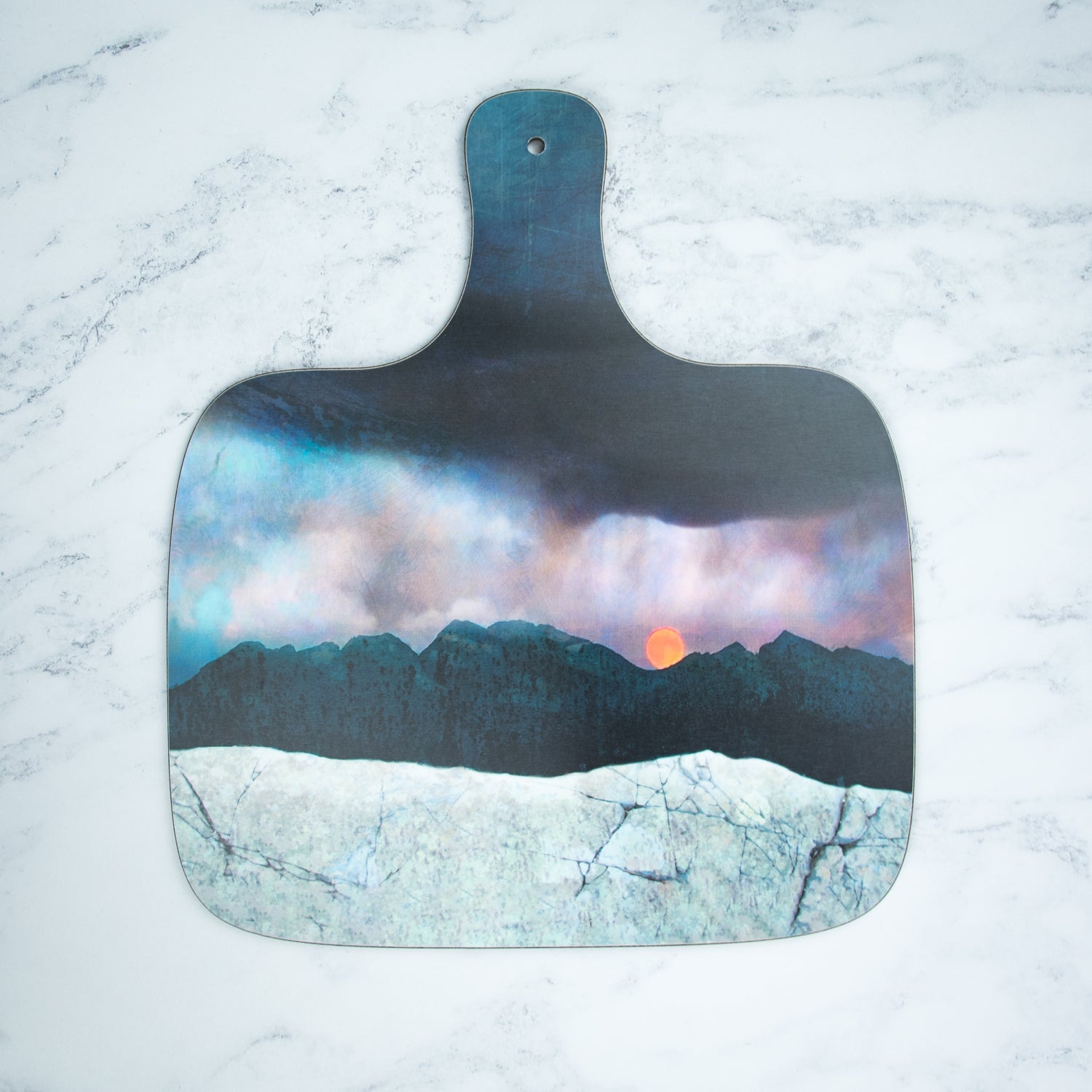 Strawberry Moon over the Isle of Skye Cutting Board | Cath Waters | Scottish Creations