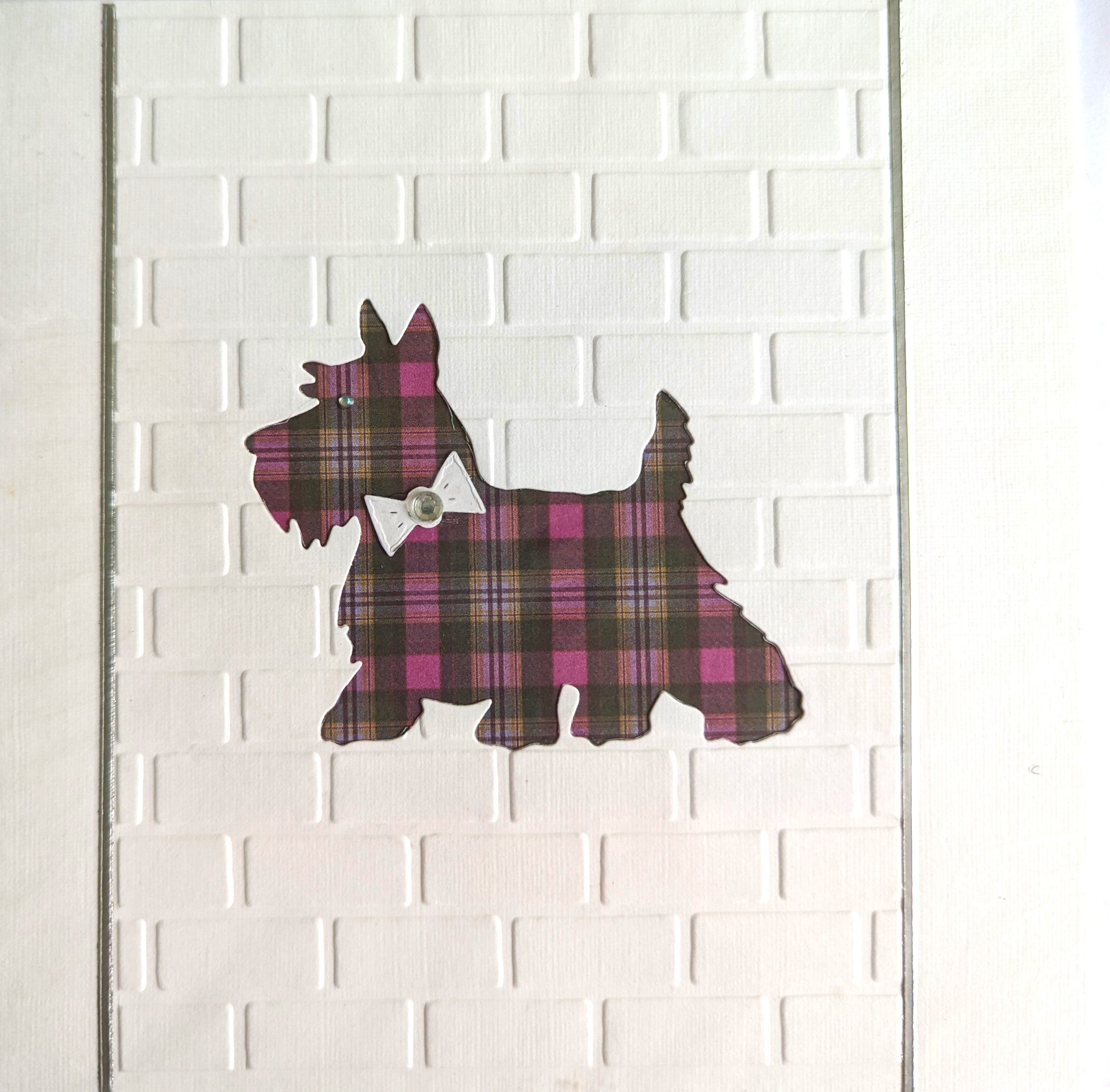 Tartan Scottie Dog Card | Roseneath Studios | Scottish Creations