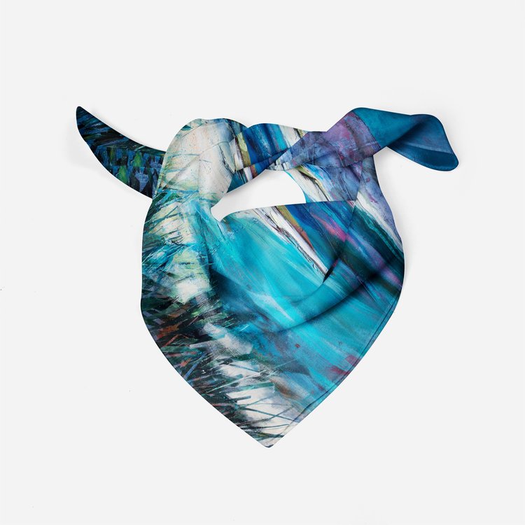 Three Beaches Isle of Harris Silk Scarf | Scottish Creations