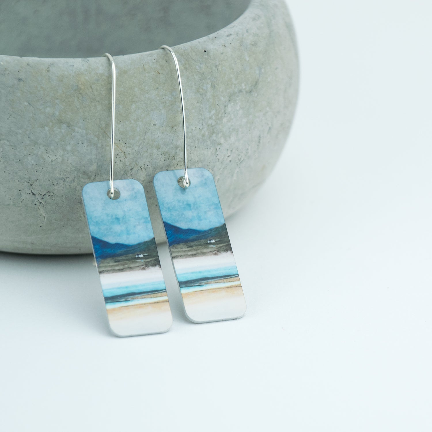 Winter Luskentyre Aluminum & Silver Earrings | Scottish Creations